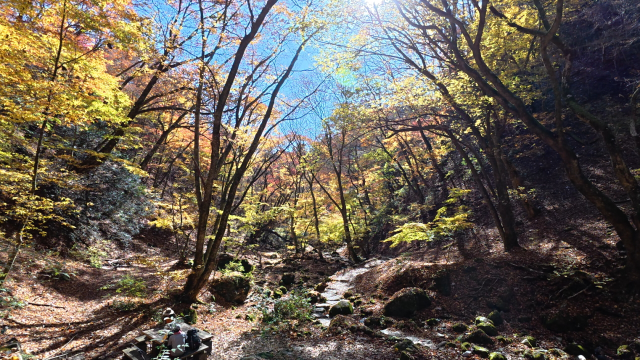 ロックガーデンの休憩所